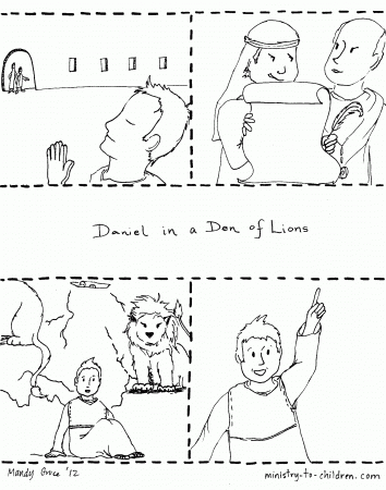 Daniel and the Lions" Coloring Page