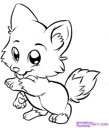 Coloring Page Baby Fox - High Quality Coloring Pages