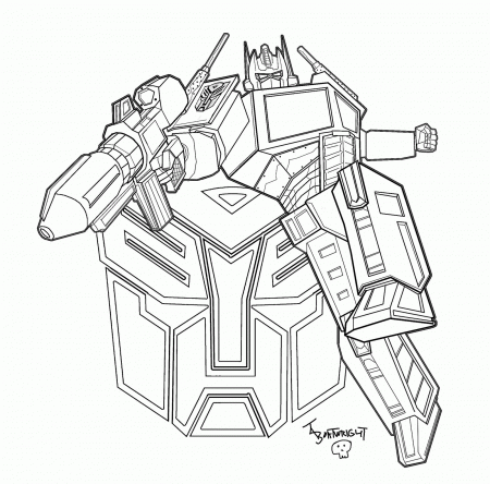 Transformers Optimus Prime Coloring Page - Coloring Pages for Kids ...
