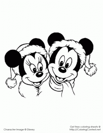 8 Pics of Baby Mickey Mouse Disney Christmas Coloring Pages ...