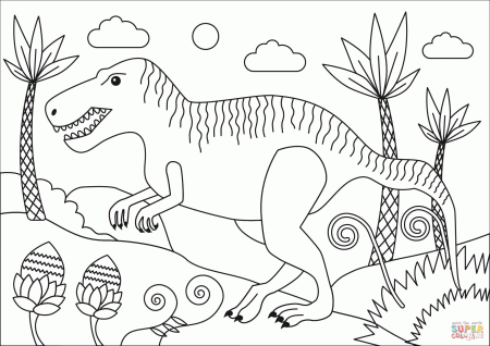 Tyrannosaurus coloring page | Free Printable Coloring Pages