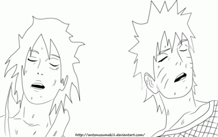 Naruto 698 Naruto and Sasuke coloring page | Free Printable Coloring Pages