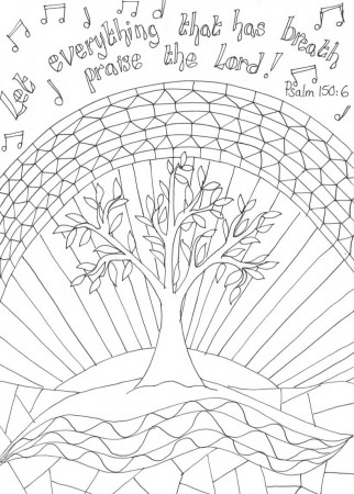 Flame: Creative Children's Ministry: Printable Reflective Worship Colouring  Sheet: Psalm 150