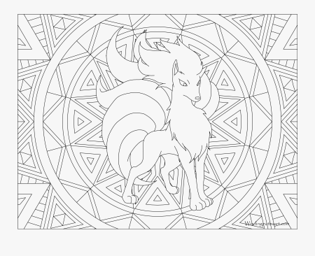 Ninetales Coloring Pages - Detailed Pokemon Coloring Pages , Free  Transparent Clipart - ClipartKey