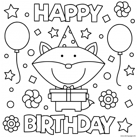 Happy Birthday Kids Fun Coloring Pages Printable