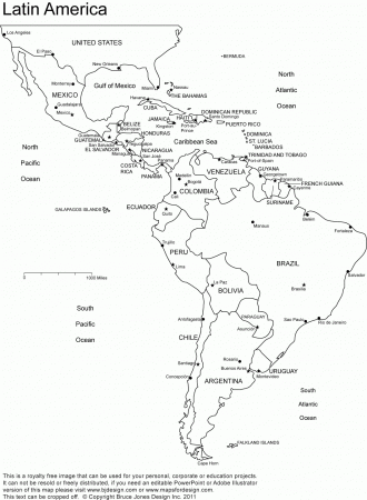 Blank Map Of South America Countries