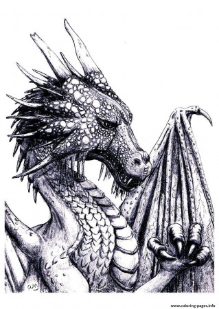 Print adult dragon Coloring pages