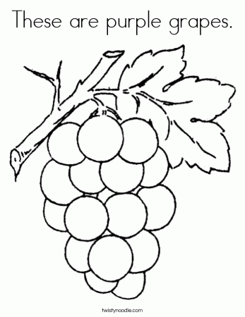 These are purple grapes Coloring Page - Twisty Noodle