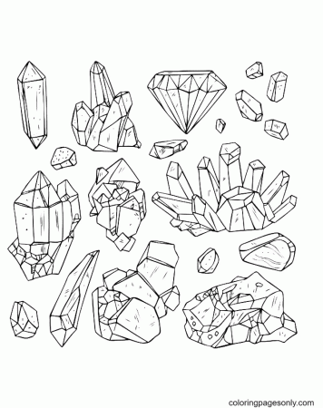 Crystal Coloring Pages - Coloring Pages For Kids And Adults