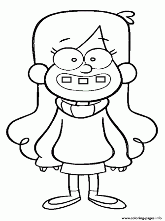 Gravity Falls Mabel Girl Coloring Pages Printable
