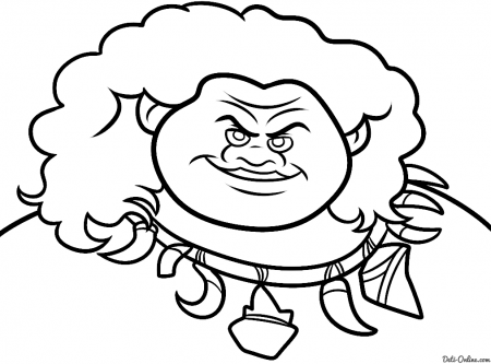 Moana Maui Coloring Pages - Coloring Pages Kids 2019