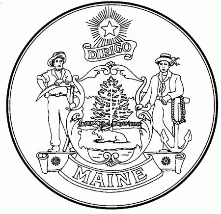 Symbols Coloring Book | Maine Secretary of State Kids' Page