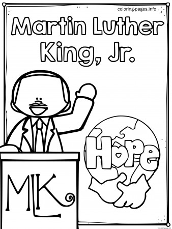 Martin King Jr Day Hope Coloring Pages Printable