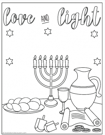 Free Hanukkah Coloring Pages for Kids