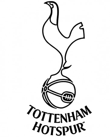 Tottenham Hotspur logo coloring page crest - Topcoloringpages.net