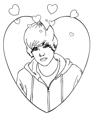 Drawing Justin Bieber #122434 (Celebrities) – Printable coloring pages