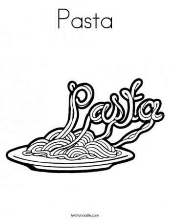 Pasta Coloring Page - Twisty Noodle