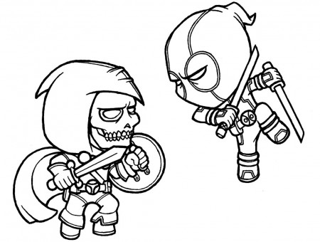 Deathstroke vs Deadpool Coloring Pages Book Pdf Online to ...