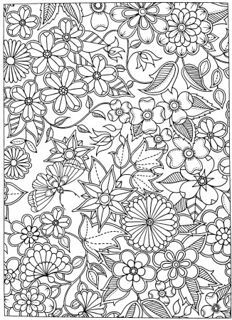 Free adult coloring page Secret Garden | Flower coloring pages ...