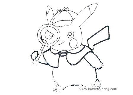 Pokemon Detective Pikachu Coloring Pages - Hd Football
