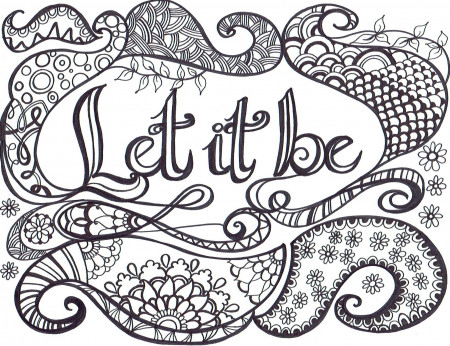 Let It Be - Poster for Coloring – You-Color