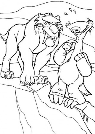 Drawing The Animals of the Ice Age Coloring Pages : Batch Coloring