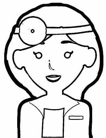 Woman Doctor Coloring Page | Wecoloringpage