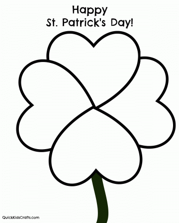 St. Patrick's Day Shamrock Coloring Page - Quick Kids' Crafts