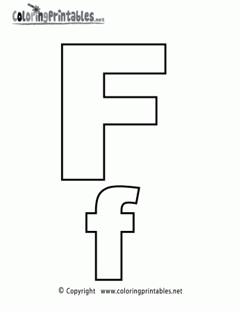 Alphabet Letter F Coloring Page - A Free English Coloring Printable