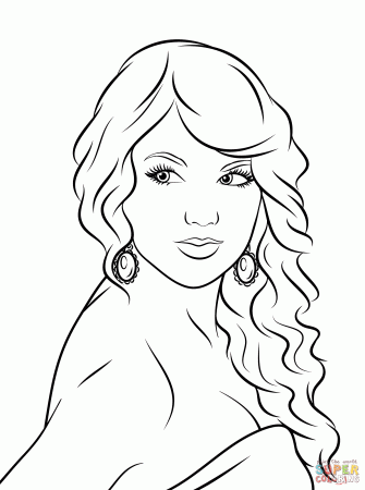 Taylor Swift coloring page | Free Printable Coloring Pages
