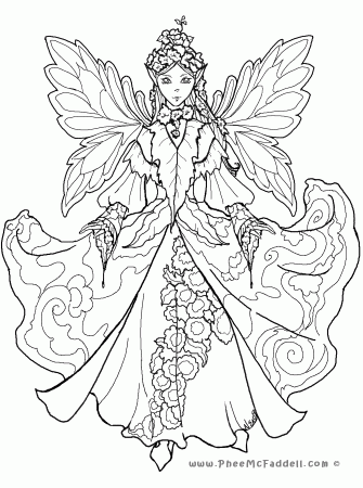 Beautiful Coloring Pages For Adults Fairy Pictures To Colour In ...