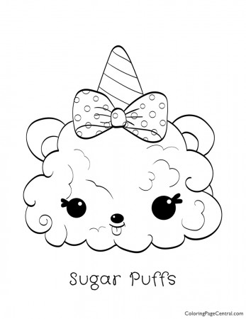 Num Noms - Sugar Puffs Coloring Page | Coloring Page Central
