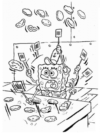 SpongeBob Making Patty In Krusty Krab Coloring Page : Color Luna | Coloring  pages, Cartoon coloring pages, Disney coloring sheets