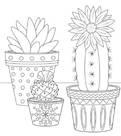 Cacti coloring pages