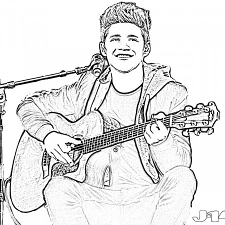 10 Printable One Direction Coloring Pages - J-14