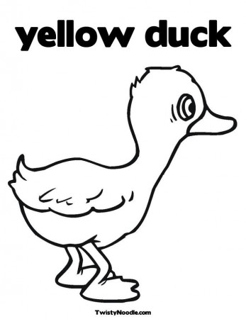 Yellow Duck Coloring Pages - High Quality Coloring Pages