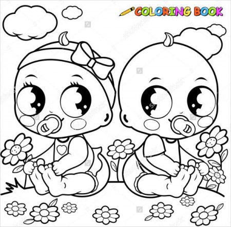9+ Baby Girl Coloring Pages - JPG, AI Illustrator Download | Free & Premium  Templates