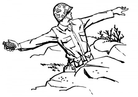 Hot army men coloring pages
