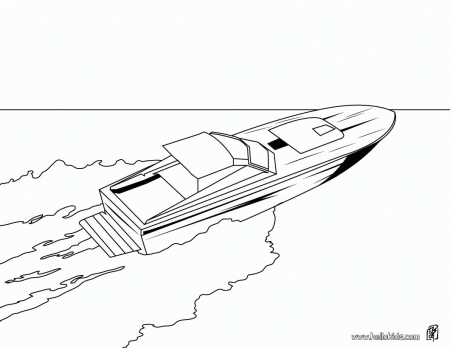 BOAT coloring pages - Motor boat