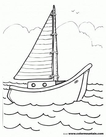 18 Free Pictures for: Boat Coloring Page. Temoon.us