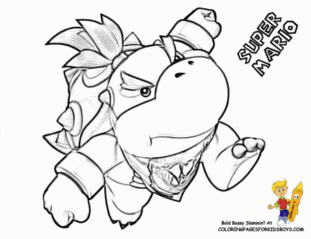Bowser Jr Coloring Page - Coloring Pages for Kids and for Adults