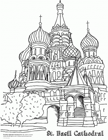 14 Pics of Russian Architecture Coloring Pages - St. Basil's ...