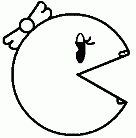 Ms__pac_man_coloring Page | Wecoloringpage