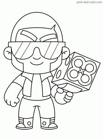 Brawl Stars Coloring Pages Print And Color Com Coloring Home - coloriage brawl stars arcade et leon couleur