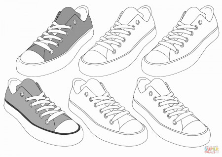 Sneaker Coloring Page Printable New Sneakers Coloring Page ...