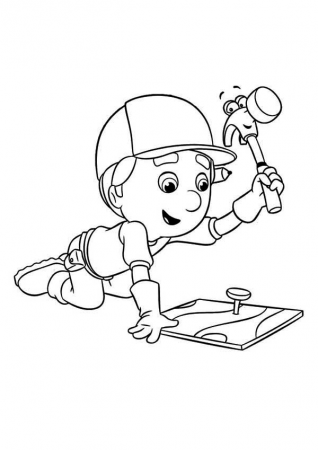 Handy Manny Using Pat The Hammer Coloring Page - Download & Print Online Coloring  Pages for Free | Color N… in 2020 | Online coloring pages, Coloring pages,  Online coloring