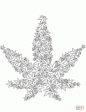 Cannabis coloring page | Free Printable Coloring Pages