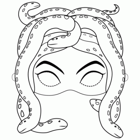 Medusa Mask coloring page | Free Printable Coloring Pages