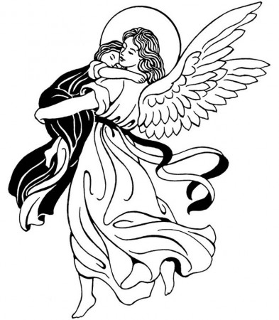 Guardian Angel Catholic Coloring Page | Angel coloring pages, Catholic  coloring, Angel clipart
