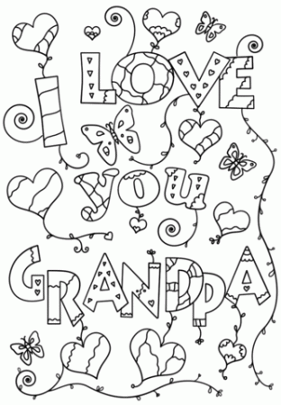 I Love You Grandpa coloring page | Free ...supercoloring.com